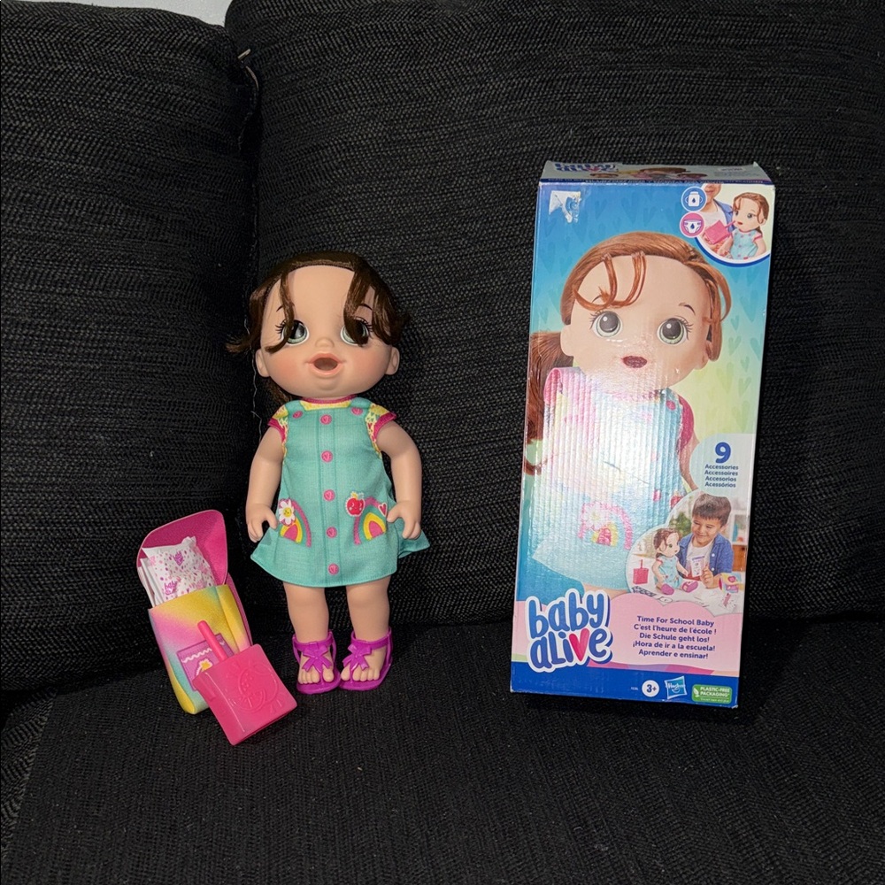 NIB Baby Alive Doll - Time For School